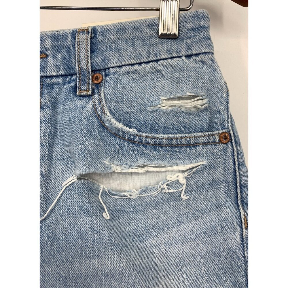American Eagle Womens Denim Shorts Curvy 90's High Rise Light Wash Size 4 27 New - Picture 9 of 10